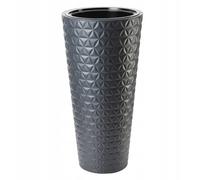 Round Tall Plant Pot Elegant Large Flower Indoor Outdoor Garden Planters Diamond