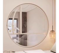 Round Tempered Glass Sliding Window with Handle 50cm Recessed Ventilation Window for Bedroom Bathroom OfficeModern Design Durable & Easy to Install