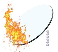 Round Tempered Glass Tabletop - 80cm 90cm 100cm -& Sturdy for Dining Table Coffee Table Modern Design Elegant Round Glass Surface Easy to Clean