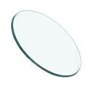Round Tempered s Dining Table Ø35-100cm | 8mm Thick Polished Ed | Slish Indoor/Outdoor Design | Includes Serving Tray | Perfect for Modern Home Decor