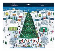 Round the Christmas Tree Grand Advent Calendar 442mm x 362mm Glitter varnished with white envelope