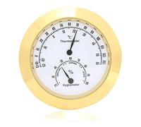 Round Thermometer Hygrometer Compact and Portable, Won't Occupy Too Much Space, Measure Humidity At 20 Temperature At -25~55℃ / -13~130℉, Mainly for Violin, Guitar with Alloy
