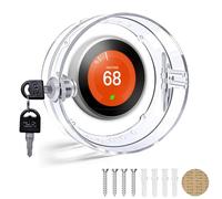 Round Thermostat Lock Box with Key,2026 Upgrade Model, Clear Wall Universal Thermostat Guard Cover, Fits Round Nest Thermostat (5.31" x 5.31" x 1.96") or Smaller