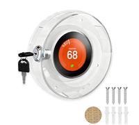 Round Thermostat Lock Case with Key, Upgraded,Thermostat Cover Universal, Thermostat Lock Case Clear, Electrical Safety Products, Fits Round Nest Thermostat(3.5x3.5x1.9 in) or Smaller