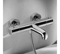 Round Thermostatic Wall Dual Control Shower Mixer with Handset and Bracket