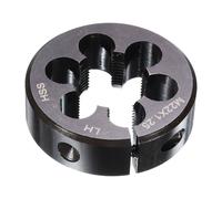Round Threading Die M22 x 1.25 Metric Thread 2" OD Adjustable Left Hand High-Speed Steel (HSS) Round Die Screw Thread Cutting Die for Thread Repair