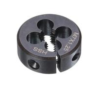 Round Threading Die M7 x 1.25 Metric Thread 25mm OD Adjustable Right Hand High-Speed Steel (HSS) Round Die Screw Thread Cutting Die for Thread Repair