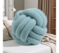 Round Throw Pillow Cushion, Soft Knot Ball Design, Plush Home Decoration, Handmade Super Soft Cushion for Bed and Couch