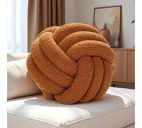 Round Throw Pillow Cushion, Soft Knot Ball Plush Pillow for Home Decoration, Super Soft Handmade Throw Cushion for Bed and Couch, Comfortable and Stylish