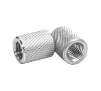 Round Thumb Nuts , 1-5pcs Knurled Round Coupling Nut M3 M4 M5 M6 M8 M10 M12 M14 M16 Stainless Steel Extended Cylindrical Flat Head Knurled(M8x25x14 2pcs)(M8x15x12 2pcs)