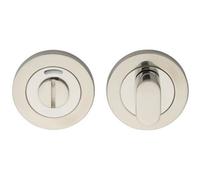 Round Thumbturn Lock and Release Concealed Fix Rose Bright Stainless Steel