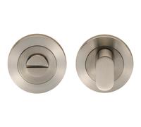 Round Thumbturn Lock and Release Concealed Fix Rose Satin Stainless Steel