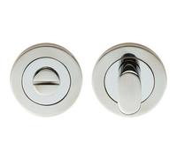 Round Thumbturn Lock and Release With Indicator Bright Stainless Steel