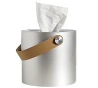 Round Tissue Box Plastic Roll Paper Case Desktop Napkins Dispenser Box for Home Living Room Bedroom Bathroom