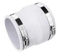 Round to Oval Duct Connector Recessed Exhaust Tube Vent Ventilation Dryer Hose Connector with Steel Clamp for Dryer Exhaust Fitting
