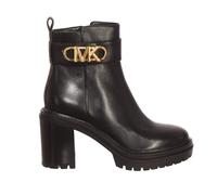 Round Toe Metallic Ankle Boots - female - Michael Kors - Heeled Boots - Black - 7 1/2 UK - Shoes 7 1/2 UK