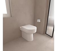 Round Toilet Back to Wall BTW Pan with Soft Close Seat Bathroom WC