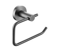 Round Toilet Roll Holder Gun Metal Grey