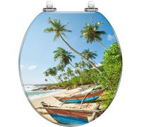 Round Toilet Seat Black red Tartan Plaid Scottish Seamless Texture from Tartan Plaid Resin Toilet lid Quietly Close Quick Release Hinges Decorative Seat with Cover Easy to Clean and Install (Color4)