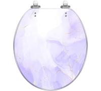 Round Toilet Seat Colorful Cute Toucan Tropical Bird Brazilian Blurred Resin Toilet lid Quietly Close Quick Release Hinges Decorative Seat with Cover Easy to Clean and Install