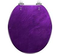 Round Toilet Seat den Elements Blue Seamless Art Deco Style Resin Toilet lid Quietly Close Quick Release Hinges Decorative Seat with Cover Easy to Clean and Install