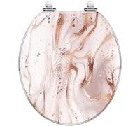 Round Toilet Seat Eyes Tiger Resin Toilet lid Quietly Close Quick Release Hinges Decorative Seat with Cover Easy to Clean and Install (Color10)