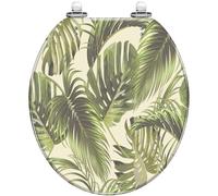 Round Toilet Seat Eyes Tiger Resin Toilet lid Quietly Close Quick Release Hinges Decorative Seat with Cover Easy to Clean and Install (Color9)