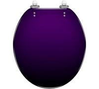 Round Toilet Seat Eyes Tiger Resin Toilet lid Quietly Close Quick Release Hinges Decorative Seat with Cover Easy to Clean and Install (Color1)
