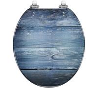 Round Toilet Seat Horses Running Free Resin Toilet lid Quietly Close Quick Release Hinges Decorative Seat Cover Easy to Clean Install