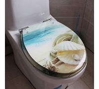 Round Toilet Seat, Large Selection of Beautiful Toilet Seats, Standard Resin Toilet Lid, Quick Release Hinges, B