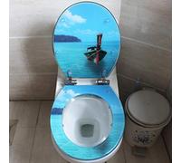 Round Toilet Seat, Large Selection of Beautiful Toilet Seats, Standard Resin Toilet Lid, Quick Release Hinges, B