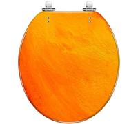 Round Toilet Seat Mosaic Stained Glass Art Cactus Earthy Tones Resin Toilet lid Quietly Close Quick Release Hinges Decorative Seat with Cover Easy to Clean and Install