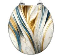 Round Toilet Seat Multicolored Northern Lights Borealis Canadian Resin Toilet lid Quietly Close Quick Release Hinges Decorative Seat with Cover Easy to Clean and Install