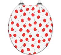 Round Toilet Seat Pastel Rainbow Mermaid Scales Soft Pink Purple Blue Resin Toilet lid with Quietly Close Quick Release Hinges Decorative Seat with Cover Easy to Clean and Install (Color6)