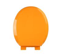 Round Toilet Seat Soft Close, O-Shaped, PP, Slow Close Toilet Seats, Quick Release, Top Mount, Easy to Install and Clean, Never Loosen (Orange 36x41cm)