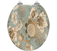Round Toilet Seat uflage Seamless Texture Abstract Modern Military background Resin Toilet lid Quietly Close Quick Release Hinges Decorative Seat Cover Easy to Clean and Install (Color2)