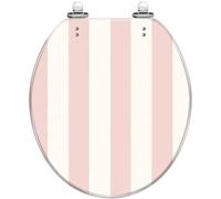 Round Toilet Seat Vibrant Pink Leopard Print Bold Wild Patterns Resin Toilet lid with Quietly Close Quick Release Hinges Decorative Seat with Cover Easy to Clean and Install (Color2)