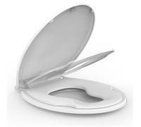 Round Toilet Seats with Built-in Toddler Potty Training Seat, Soft-Close Lid, Safe PP Material, Easy Installation with Hardware, 2PCS