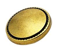 Round Toothed Edge Flat Metal Buttons 15mm-22.5mm (Color 2, 17.5mm 5Pcs)