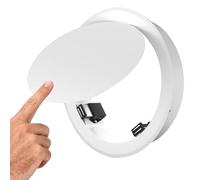 Round Touch Latch Access Door Panel, Galvanized Aluminum Frame Inspection Door, Recessed Ceiling Cover Plate, 150mm (6in) Plumbing Cables Wall Hole Cover