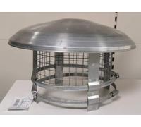 ROUND TOWER Chrome CHIMENY Cap C/W Bird Screen Canopy Chimney Cowl