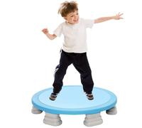Round Trampoline Board for Kids with Detachable Legs, Non-Slip Jump Mat & Springless Design, Autism-Friendly Sensory Toy Indoor/Outdoor, Max Load 165 lbs/75kg, Motor Skills Training for Toddlers 3+
