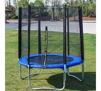 Round Trampoline, Garden Trampoline with Inc Net & Ladder, Enclosure Spring Jump Mat Foam Padding, Galvanised Steel Frame, Sports, Gymnastics, Outdoor Play, Family(6FT)