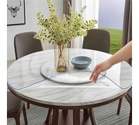 Round Transparent Table Protector Dia 70cm 90cm 110cm 130cm PVC Clear Table Cloth Plastic Table Film 2 mm Thick Waterproof Desk Pad(Diameter 120cm)