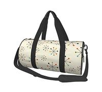 Round Travel Bag Absctract Geometric Pattern Space Gym Bag for Men Women Duffel Bag Sports Bag