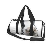 Round Travel Bag Animal Funny Cow Head Black White Gym Bag for Men Women Duffel Bag Sports Bag