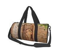 Round Travel Bag Architecture Streets Houses Gym Bag for Men Women Duffel Bag Sports Bag