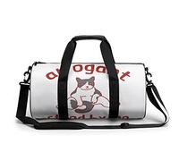 Round Travel Bag Arrogance Laziness Cat Gym Bag for Men Women Duffel Bag Sports Bag