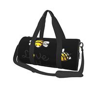 Round Travel Bag Bee Love Honey Gym Bag for Men Women Duffel Bag Sports Bag