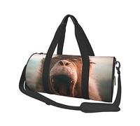 Round Travel Bag Brown Monkey Gym Bag for Men Women Duffel Bag Sports Bag